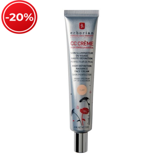 СС крем "Контроль кольору" Клер / Erborian Clair High Definition Radiance Face Cream Skin Perfector, 45 ml
