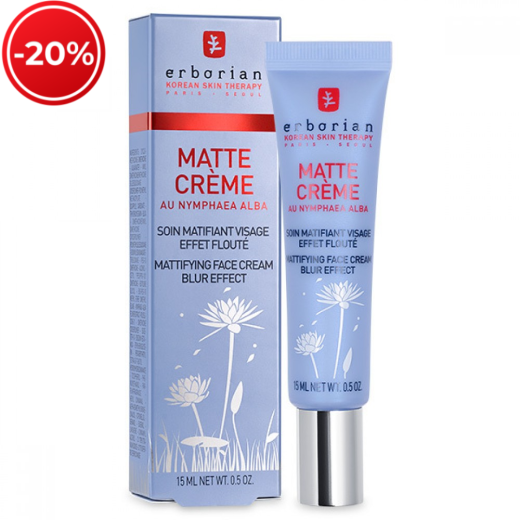 Ультра матуючий крем для обличчя / Erborian Matte Cream Mattifying Face Cream Blur Effect, 15 ml